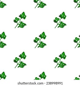 Vector seamless background with parsley. EPS illustration