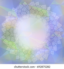 Vector seamless background in pastel colors with mandalas.