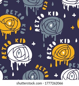 vector seamless background pattern with beautiful floral field or garden for  fabric design, wrapping paper, notebooks covers.textile