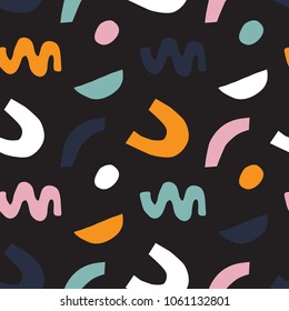 Vector seamless background pattern with cut out abstract shapes