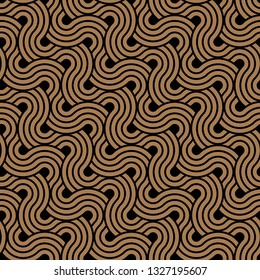 Vector Seamless Background Pattern With Ramen Noodles.