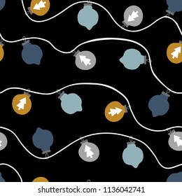 vector seamless background patterns in Scandinavian style,Christmas funny characters and elements fot fabric design, wrapping paper