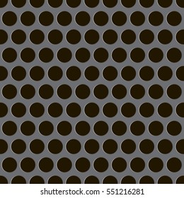 Vector Seamless Background Of Perforated Metal