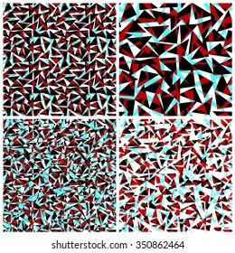 Vector seamless background. Pop art collection. Modern geometric pattern with triangles.
