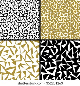 Vector seamless background. Pop art collection. Modern geometric pattern with triangles.