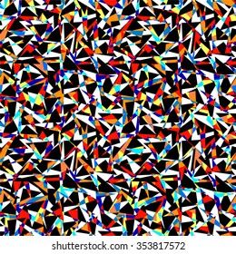 Vector seamless background. Pop art collection. Modern geometric pattern with triangles.