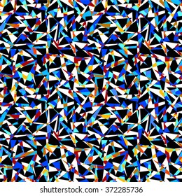 Vector seamless background. Pop art collection. Modern geometric pattern with triangles.