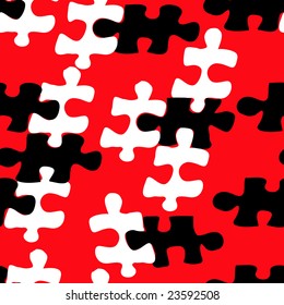 vector seamless background with puzzles