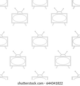Vector seamless background retro TV 