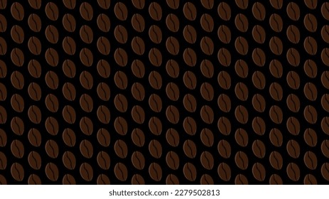 
Vector seamless background. Sample fill. Coffee bean distributed in an area. Background, seamless, wallpaper. Coffee, coffee bean, geometric, brown, black.