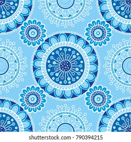 Vector seamless background. Saturated bright abstract flowers for textile design, beautiful greeting cards and wrapping for the gift. Template for menu, invitation, poster, banner.