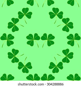 vector seamless background with shamrocks