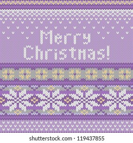 Vector seamless background with snowflakes, imitation jacquard knitting
