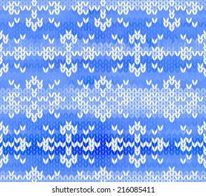 Vector seamless background with snowflakes. Imitation jacquard knitting