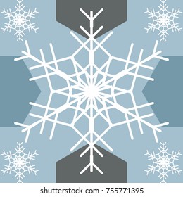 Vector seamless background with snowflakes in pastel colors, for decoration of gifts for Christmas, New Year