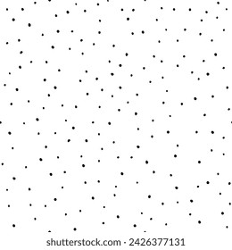Vector Seamless Background with Speckle Dots. Polka Dot Pattern. Grit Granules Texture. Random Doodle Hand Drawn Freckles