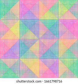 Vector seamless background. Stylish braided  texture with colorful neon lines.Abstract geometric bright pattern.
