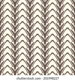 Vector seamless background with stylized ethnic geometric cross stich pattern 