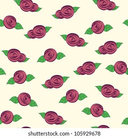vector seamless background with stylized roses