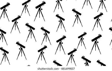 Vector seamless background of telescopes