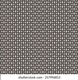 Vector seamless background of triangles in monochrome