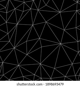 Vector seamless background. Triangulation. Polygonal mesh. Spider mesh. Loop texture.