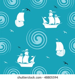 vector seamless background with vessels