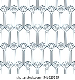 Vector seamless background with vintage art deco pattern for design, print, embroidery.