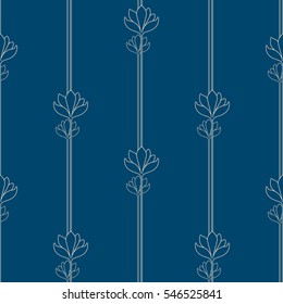 Vector seamless background with vintage art deco pattern for design, print, embroidery.