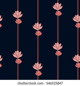 Vector seamless background with vintage art deco pattern for design, print, embroidery.