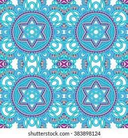 Vector seamless background with vintage filigree floral pattern.