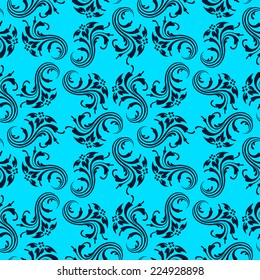 Vector seamless background with vintage floral pattern.