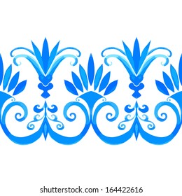 vector seamless background with watercolor greek design pattern