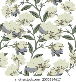 Vetor fundo sem emenda Padrão floral abstrato minimalista amarelo Impressão moderna em um fundo escuro. Adequado para protetores de tela de design têxtil, capas, cartões, convites, cartazes, presente 