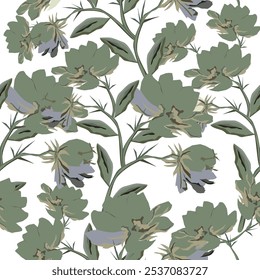 Vector seamless background Yellow minimalist abstract floral pattern Modern print on a dark background. Suitable for textile design Screensavers, covers, cards, invitations, posters, gift 