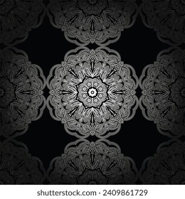 Antecedentes vectores sin fisuras para el yoga, póster de meditación, banner, papel pintado y tus ideas deseadas
