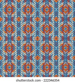 Vector seamless background with zigzag, imitation jacquard knitting 