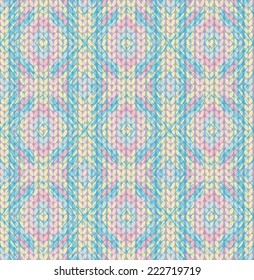 Vector seamless background with zigzag, imitation jacquard knitting 