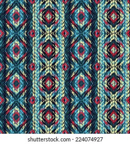 Vector seamless background with zigzag, imitation jacquard knitting 