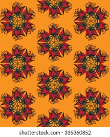 vector seamless background,floral ornament imaginary flowers