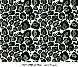 Vector seamless background.Repeating leopard design.Fashionable animal print.