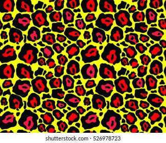 Vector seamless background.Repeating leopard design.Fashionable animal print.