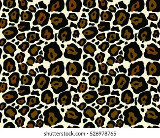 Vector seamless background.Repeating leopard design.Fashionable animal print.