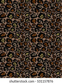 Vector seamless background.Repeating leopard design.Fashionable animal print
