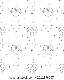 A Vector Seamless Backround Pattern with Crescents