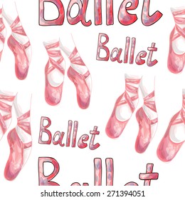 Vector seamless ballet pattern