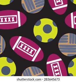 Vector seamless balls drawing. 