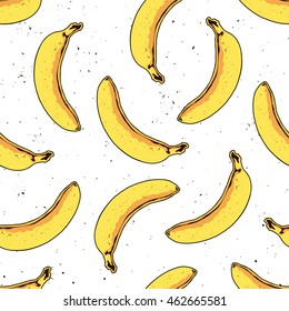 Vector seamless banana pattern. Modern tropical print