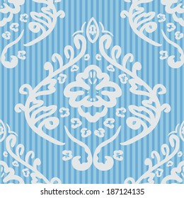 Vector seamless baroque damask luxury background