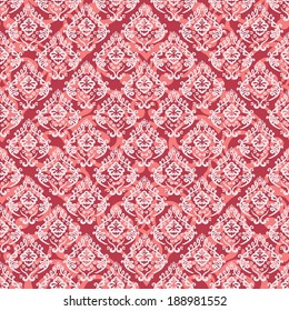 Vector seamless baroque damask luxury background